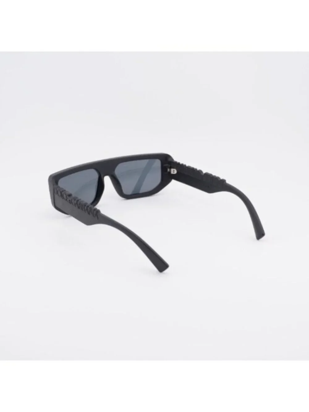 Dolce & Gabbana DG6203 25256G Sunglasses Black Rectangle Frame, Grey Lenses